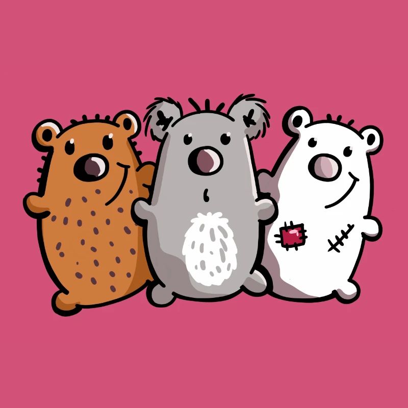 Bären Trio - Bärchen - Koala - Eisbär - Braunbär