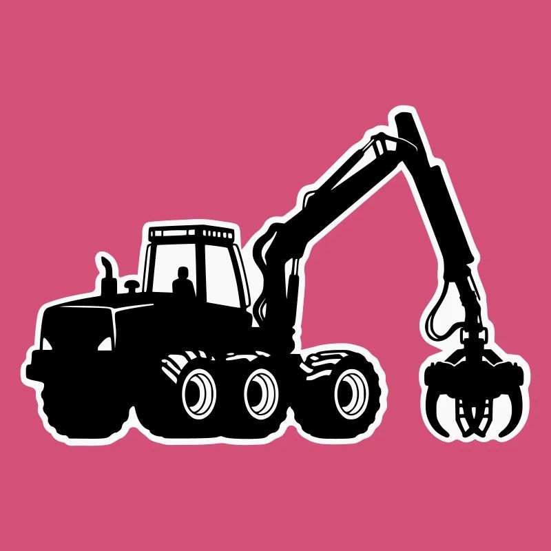 Silhouette de moissonneuse