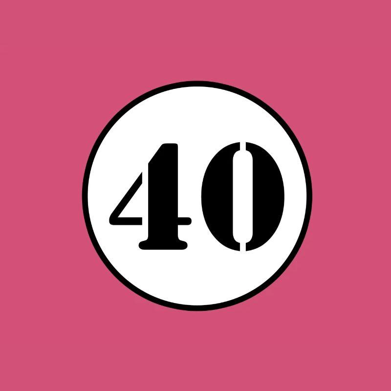 NUMMER 40 Vierzig Geburtstag Geschenk