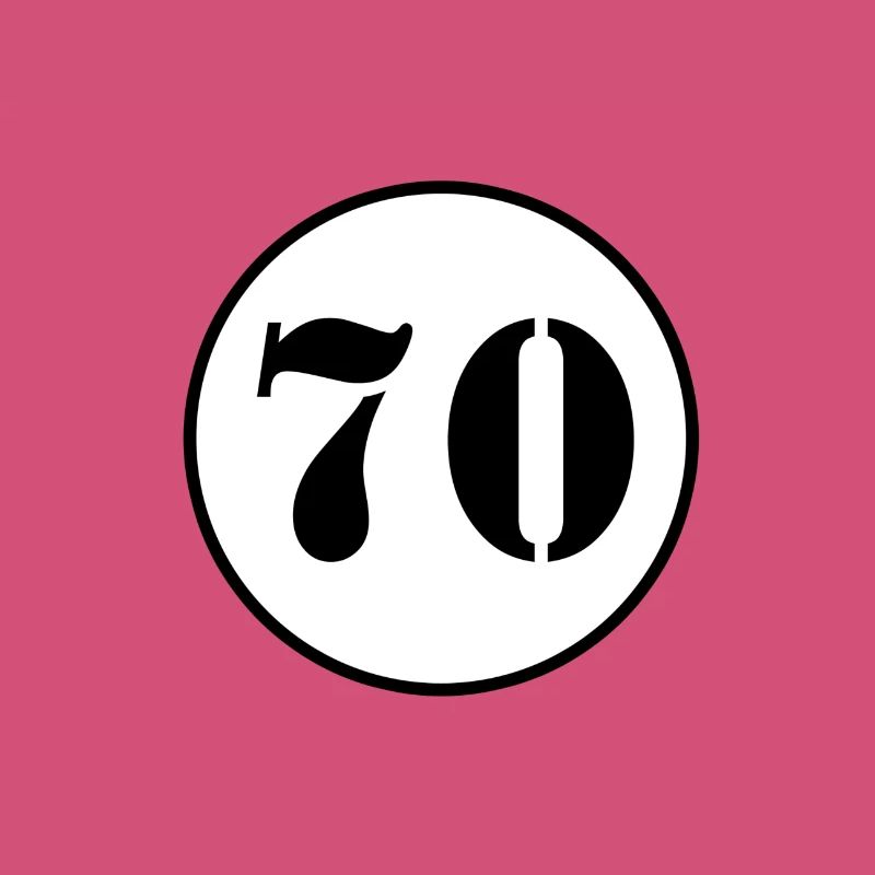 NUMMER 70 Siebzig Geburtstag Geschenk