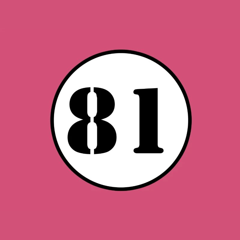 NUMBER 81 eighty one birthday gift