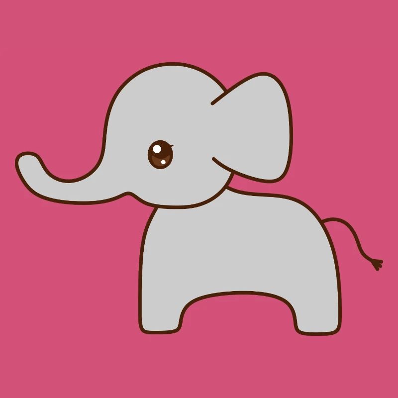 Gentle Grey Elephant Sketch