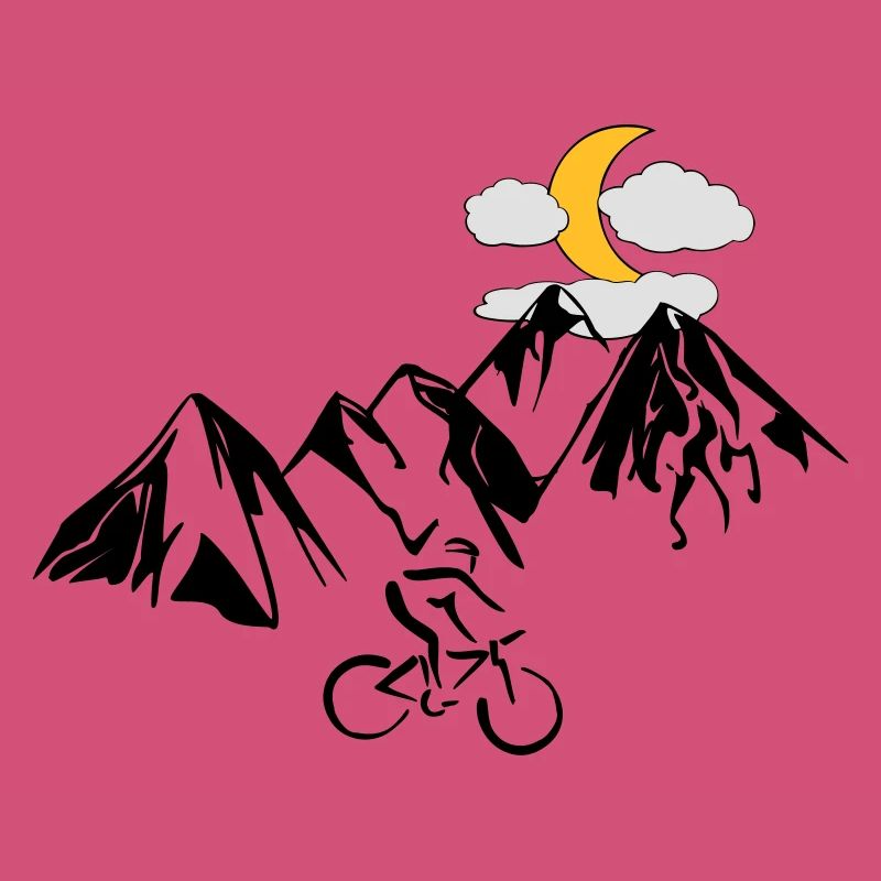 Mountainbiker mit Bergen