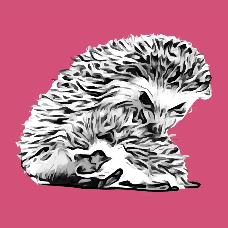 Maman hérisson avec bébé hérisson