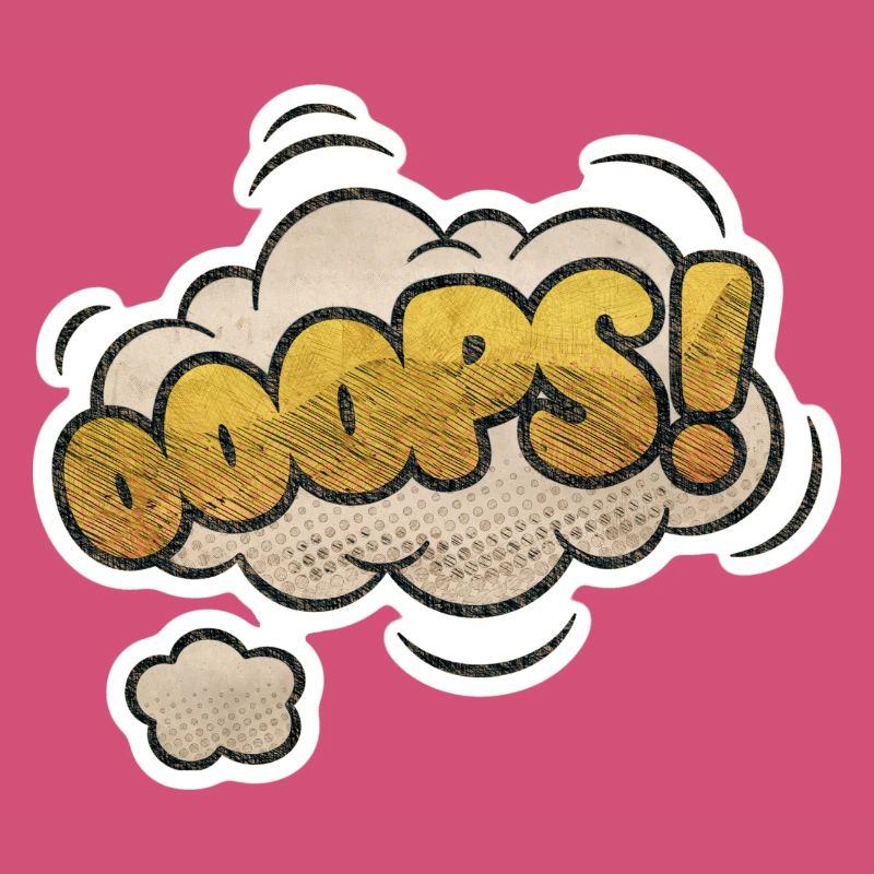 Ooops comique : Expression pop art drôle