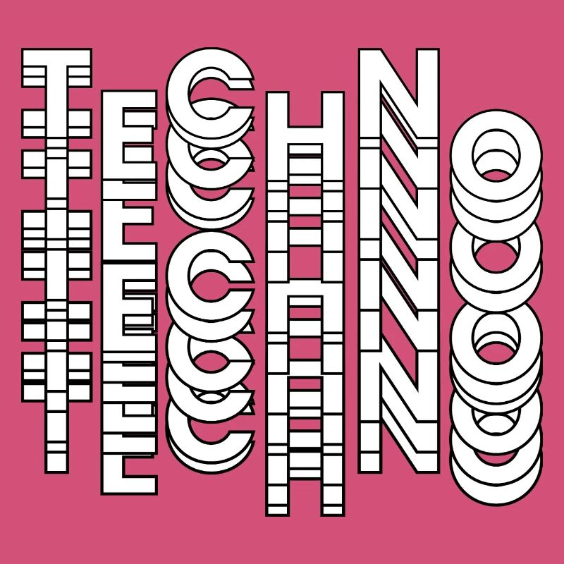 Conception de typographie techno futuriste