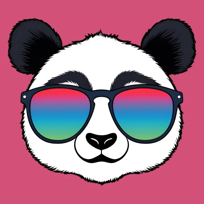 Panda Regenbogen-Sonnenbrille