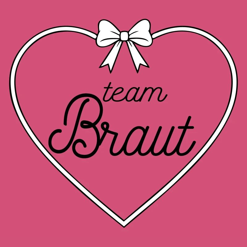 Team Braut Herz Schleife Design 