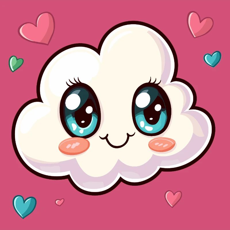 Cuddly Cloud with Hearts