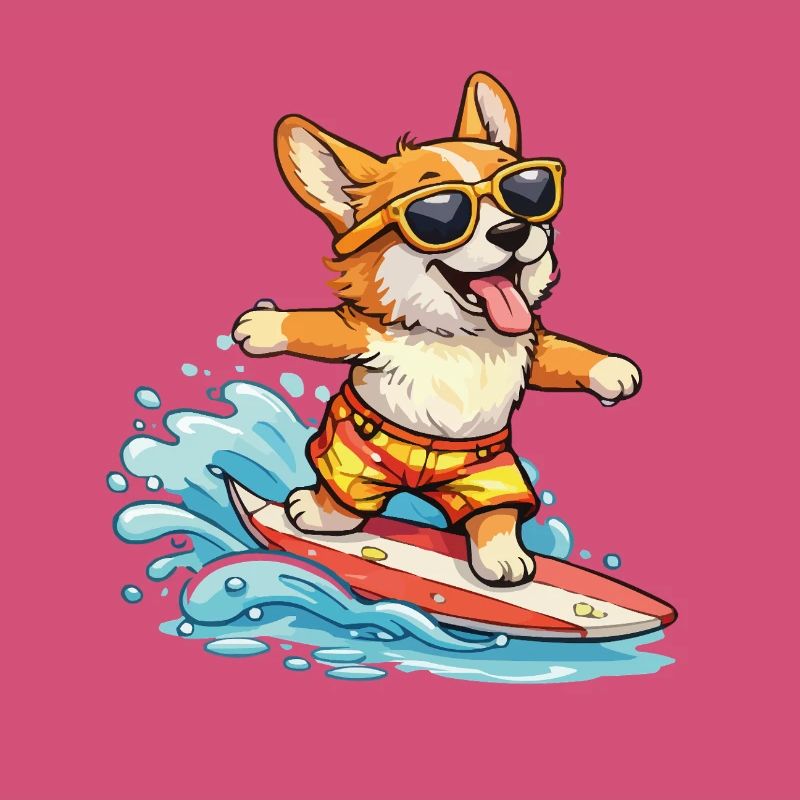 Corgi Surf Summer Goggles