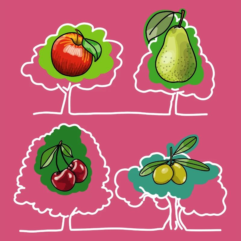 Apple, Pear, Cherry