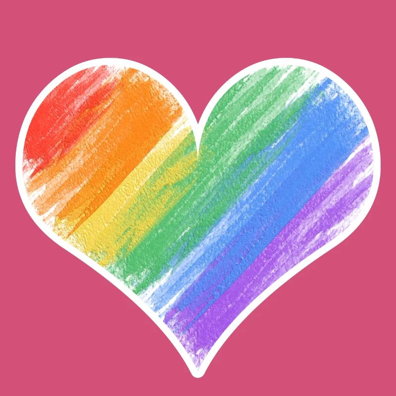Regenbogenherz Farbstrich
