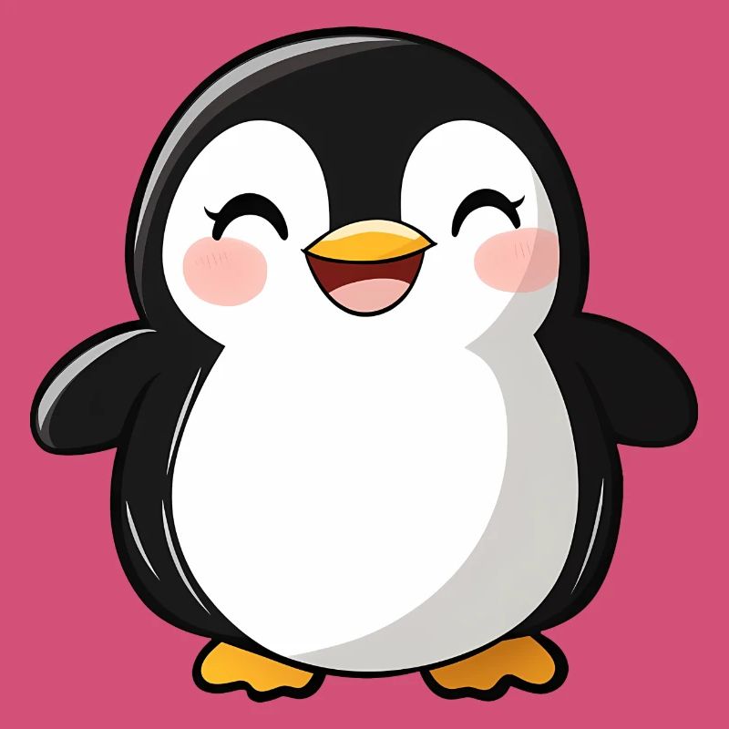 Mignon Adorable Pingouin - Conception de dessin animé charmant