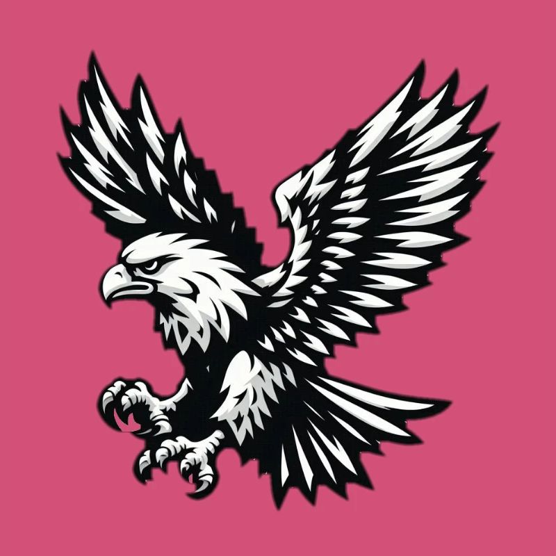 Aigle noir blanc