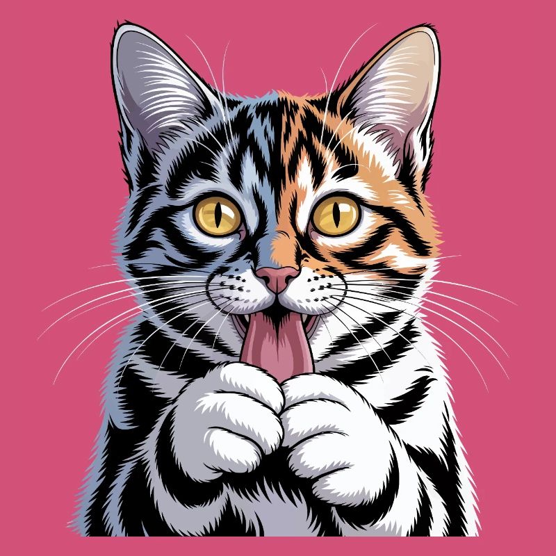 Chat de dessin animé dynamique avec une expression ludique