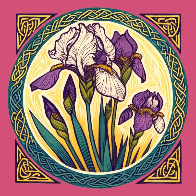 Kompliziertes irisches Iris-keltisches Kunstwerk