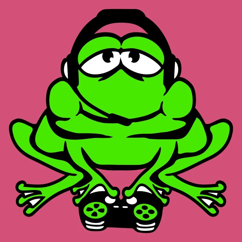 Frog Gamer Nerd Gaming Controller Console Game