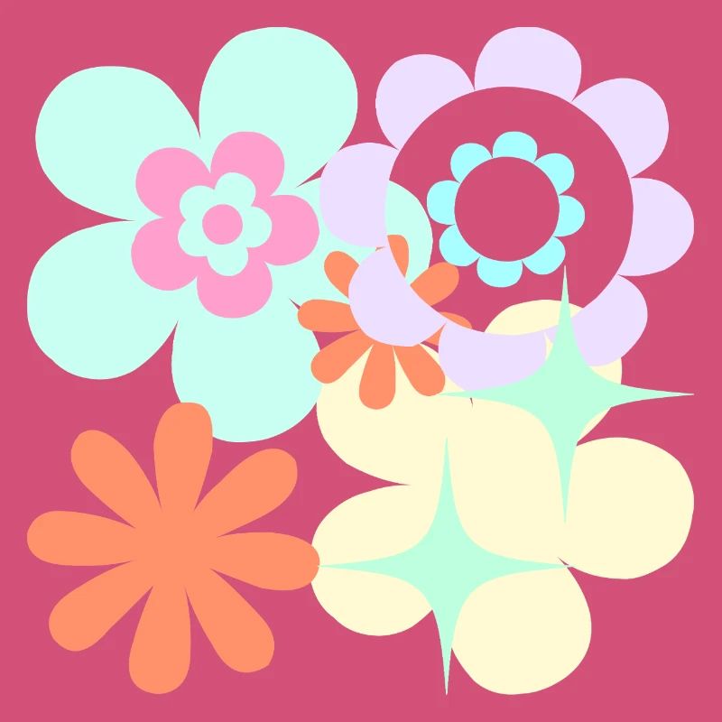 Blossom Pop Retro Pattern