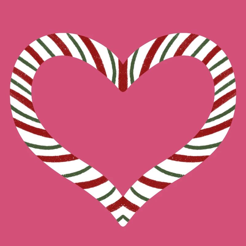 Candy Cane Rayé Coeur