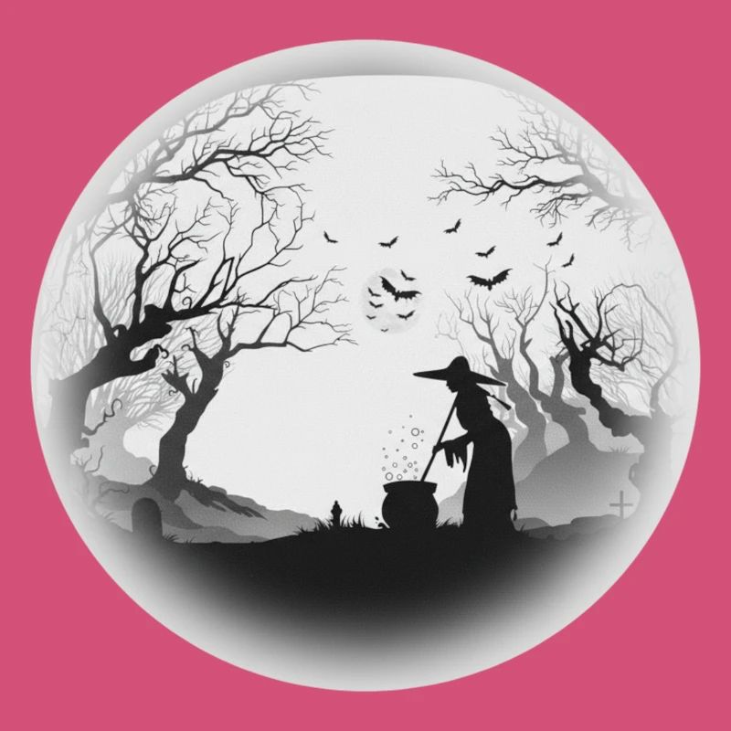 Haunted Forest Cauldron Silhouette