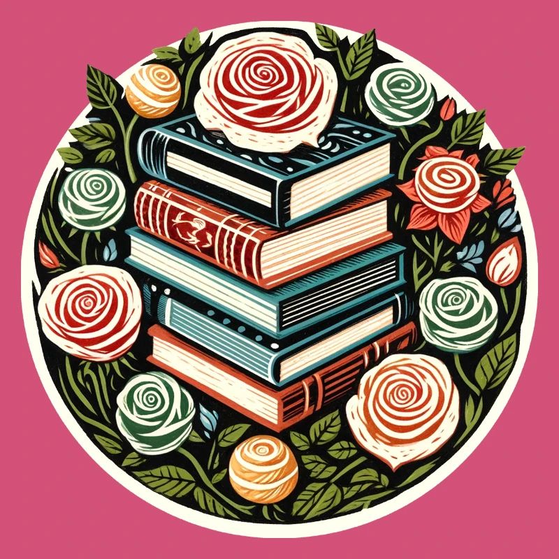 Florales Book Stack Emblem