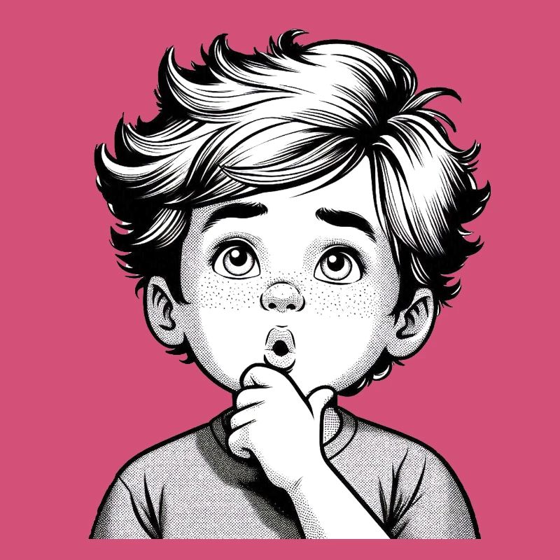 verwunderter nachdenklicher Bub | thoughtful boy