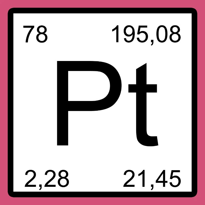 Platin Pt Element Typog