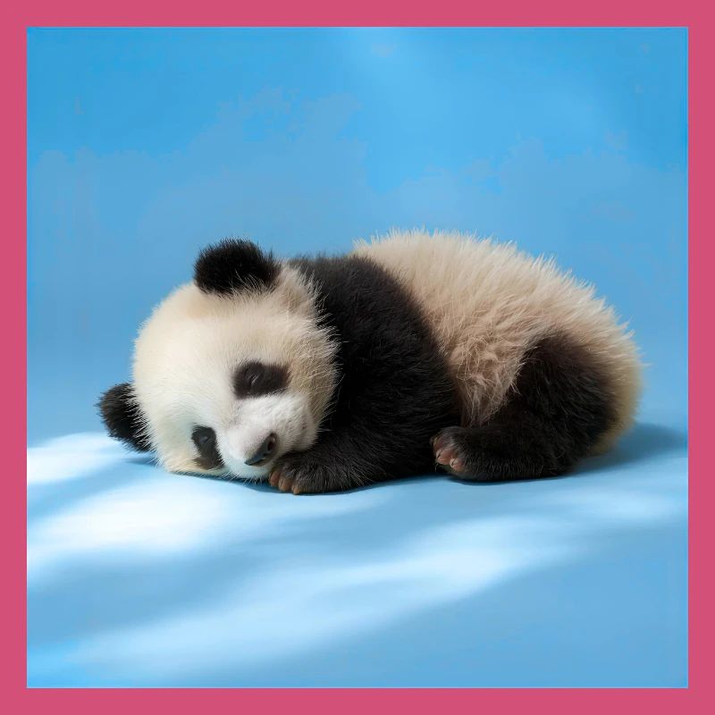 Blue Sleeping Panda