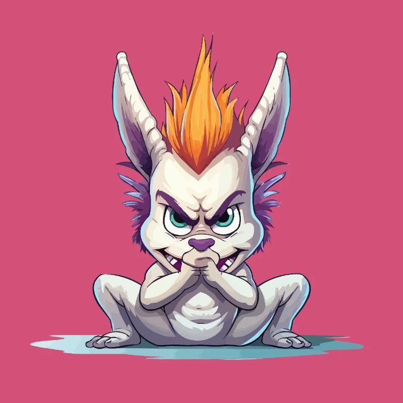 Lapin Mohawk en colère