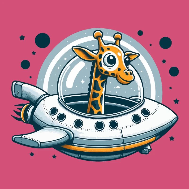 Aventure spatiale de girafe