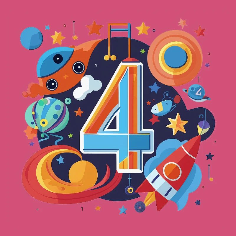 Monde de fusées du 4e anniversaire de l’espace