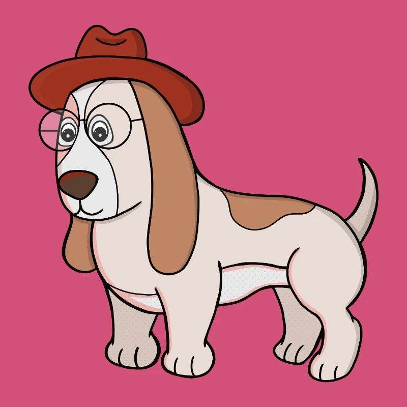 Glasses Beagle avec Fedora
