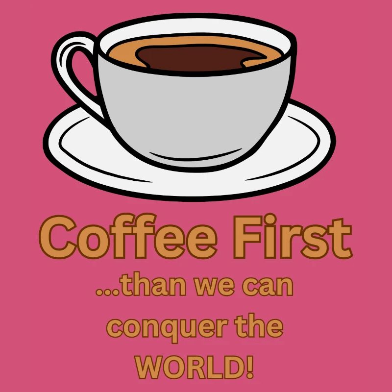 Coffee first than we can conquer the World