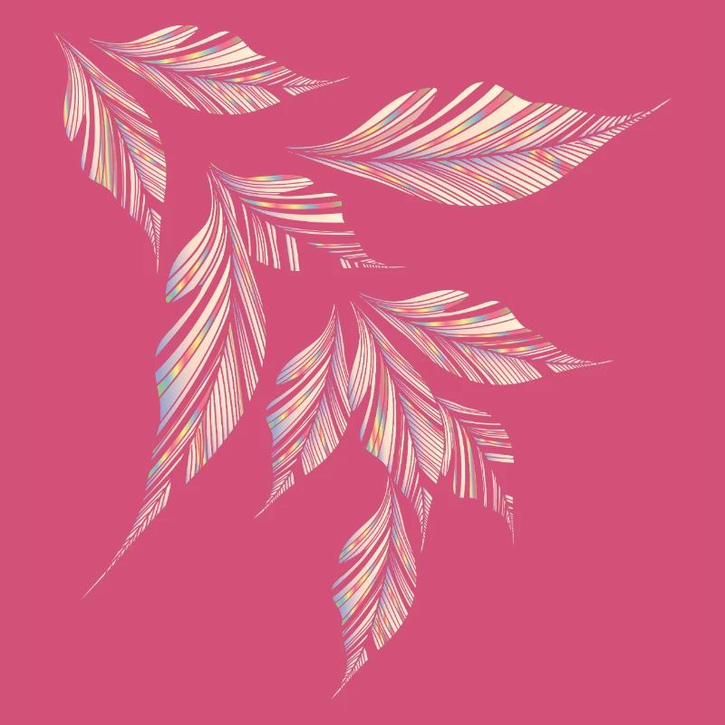 Delicately shimmering, feather-light leaf pattern