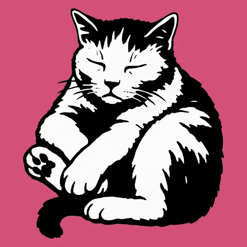 Sleeping Cat Silhouette