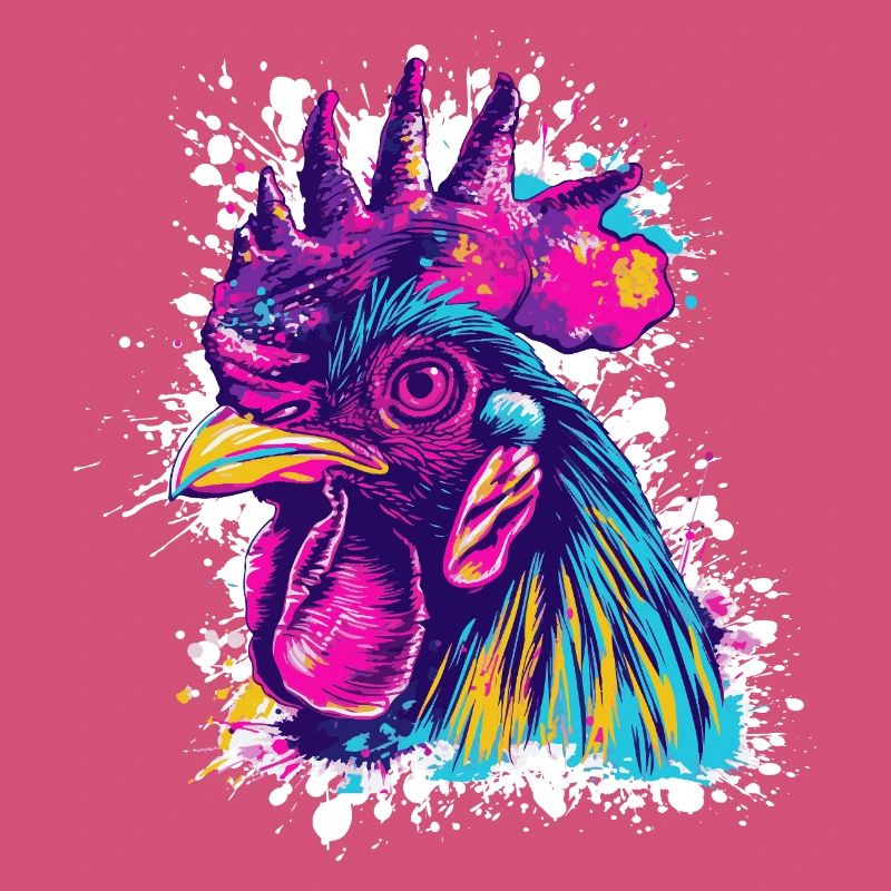 Rooster Art Graffiti