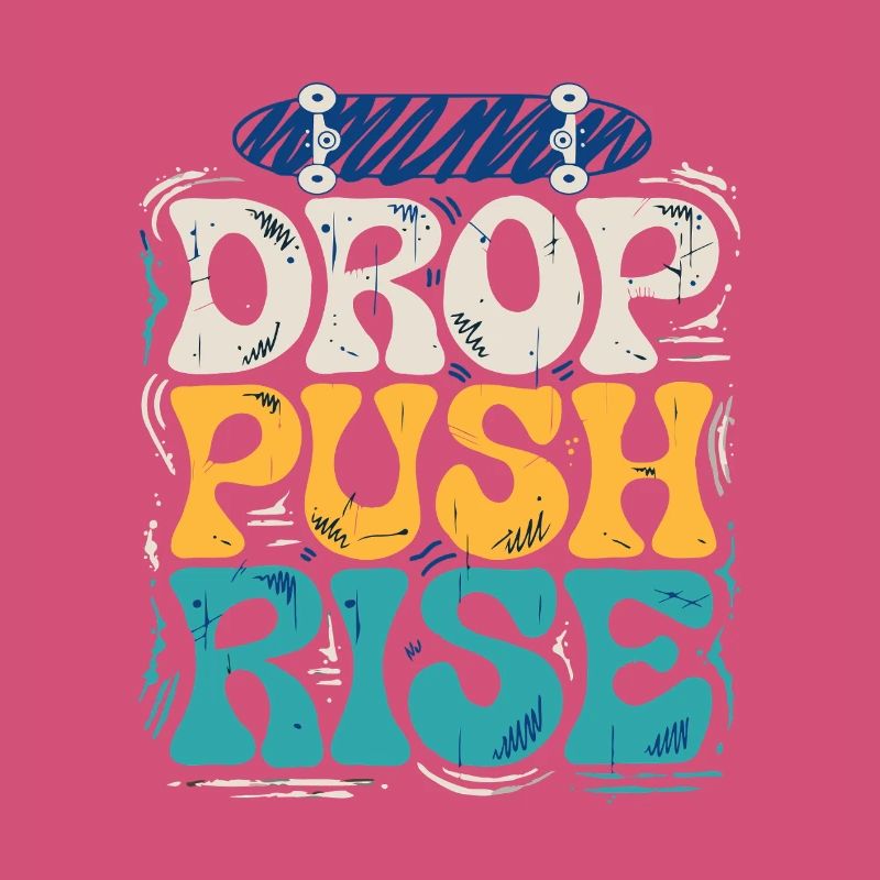 Push Rise Skateboard Graffiti