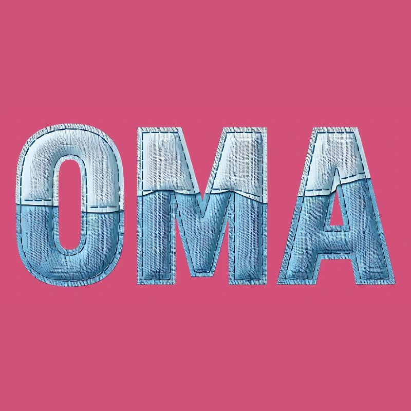Granny Denim Lettering Patchwork Trend
