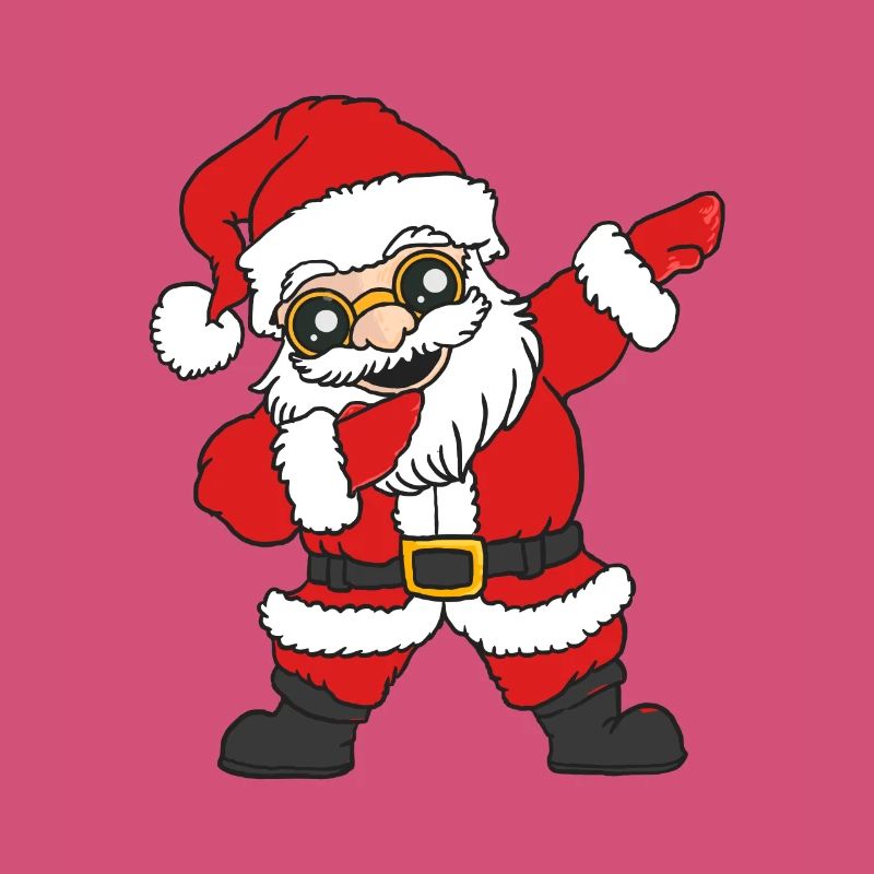 Dancing Santa with glasses