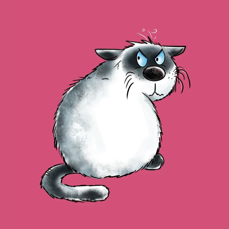 Grumpy Siamese Cat I Cat Friends Gift