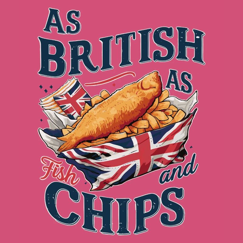 British Pride Fish and Chips Union Jack Design