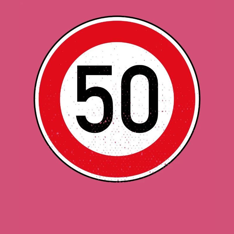 50. Geburtstag Schild Tempolimit Geschenk Tempo 50