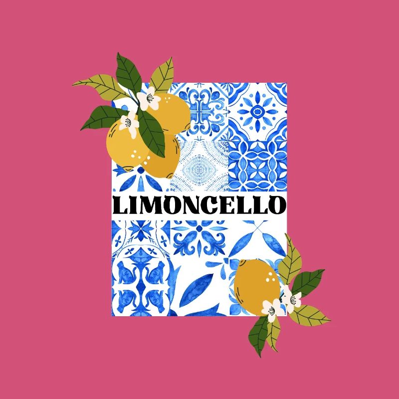 Limoncello – Citrus and Azulejo Pattern