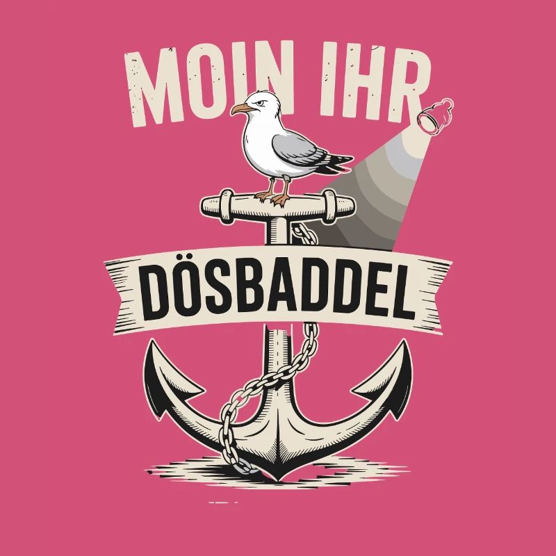  Moin Ihr Dösbaddel Maritimer Spruch Möwe Anker