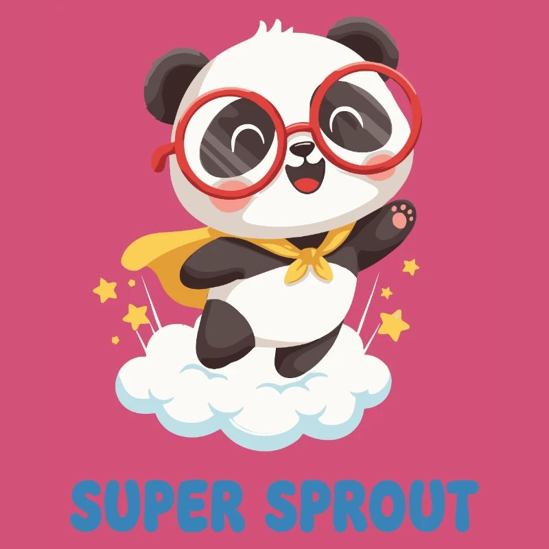 Mignon Super Sprout Panda avec capuchon