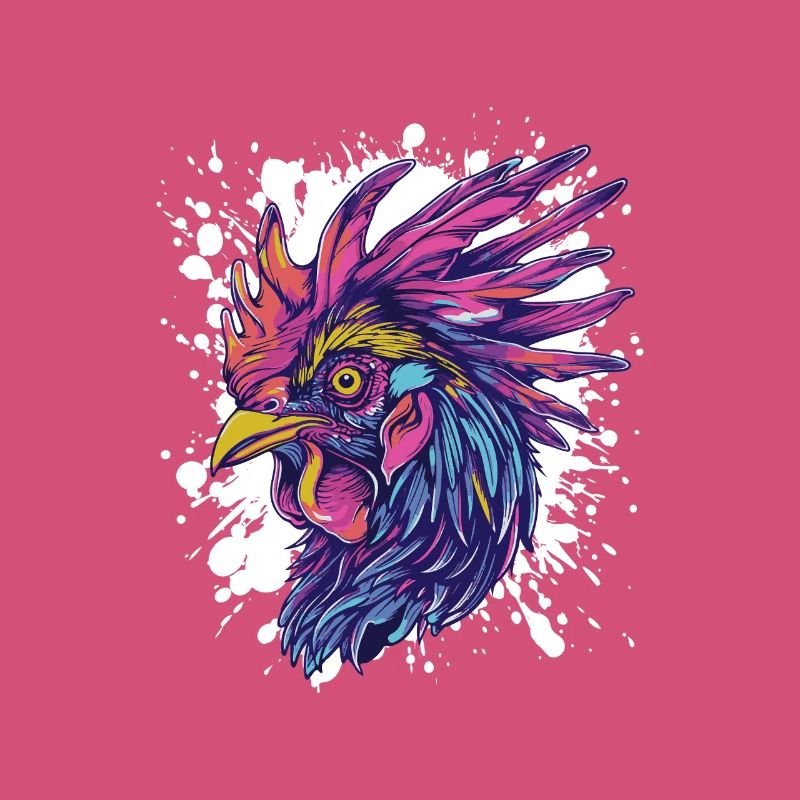 Animal éclaboussures de coq