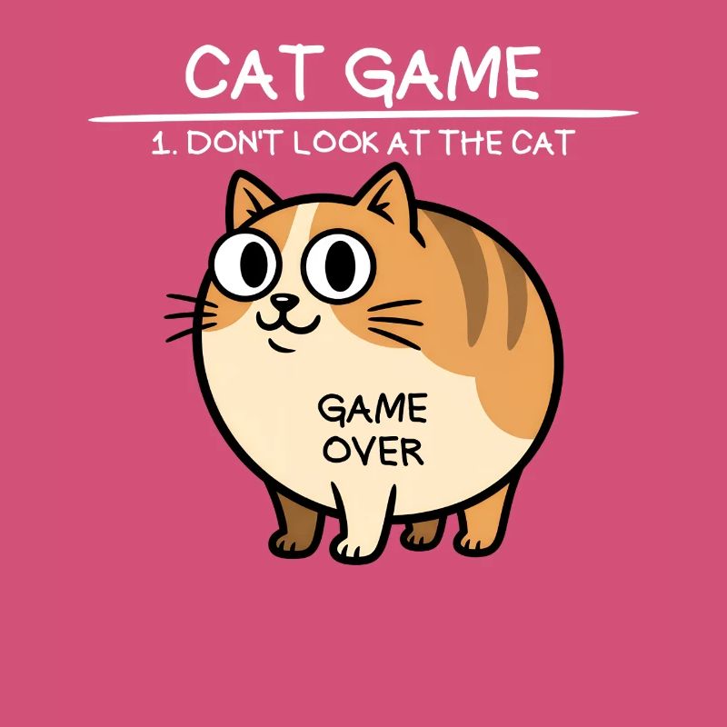 Jeu de chat Ne regarde pas le chat drôle de chat