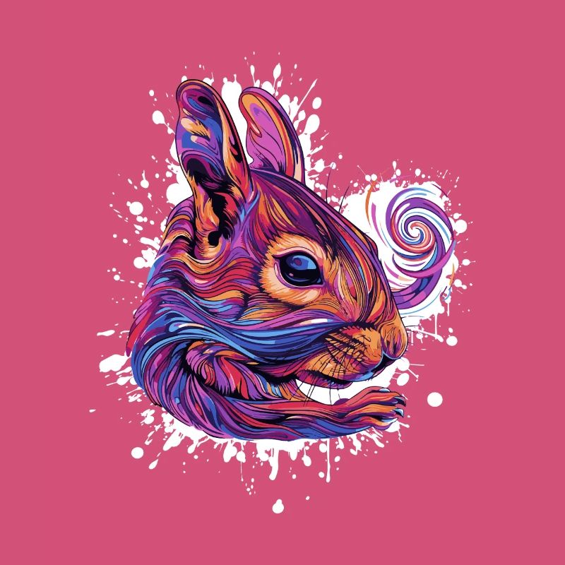 Psychedelic Squirrel Head