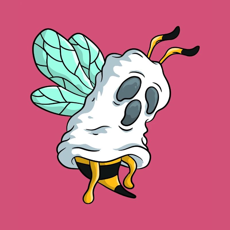Ghost Bee Illustration