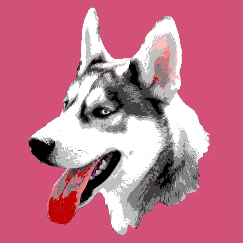 Husky Pop Art Head